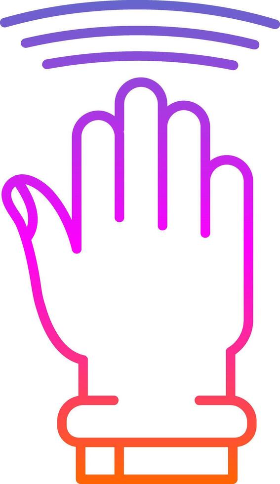 Drag Window Line Gradient Icon vector