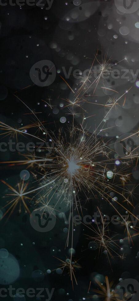 Abstract background pattern, presentation cover illustration, geometric texture with sparkles and fireworks close view photo