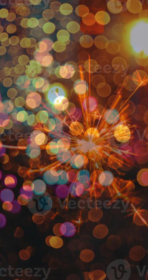 Abstract background pattern, presentation cover illustration, geometric texture with sparkles and fireworks close view photo