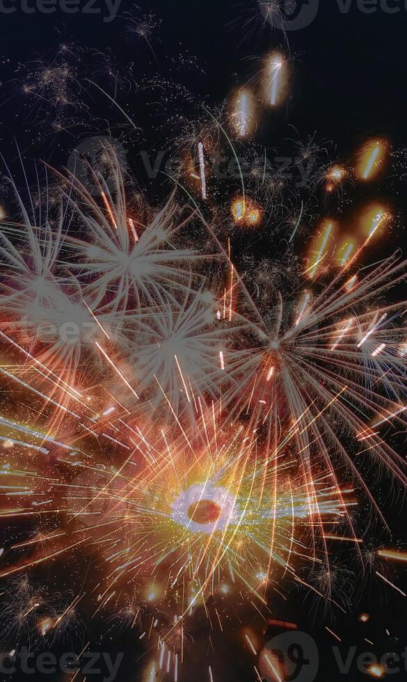 Abstract background pattern, presentation cover illustration, geometric texture with sparkles and fireworks close view photo