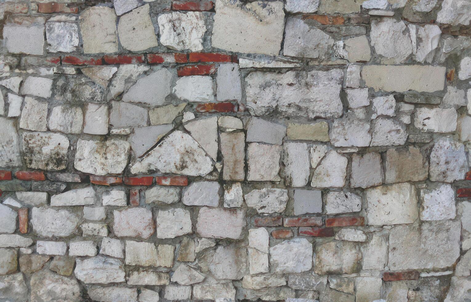 Old wall stone texture and background with rustic tiles design photo