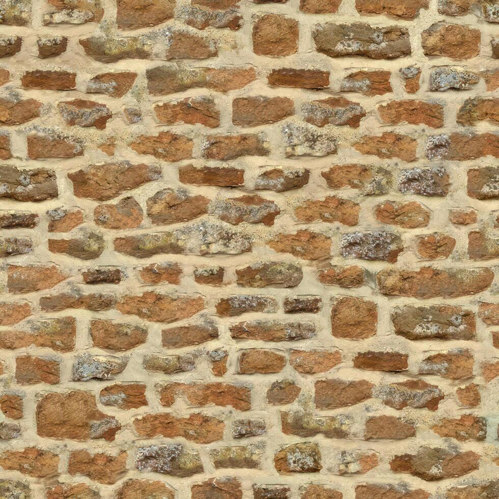 Old wall stone texture and background with rustic tiles design photo