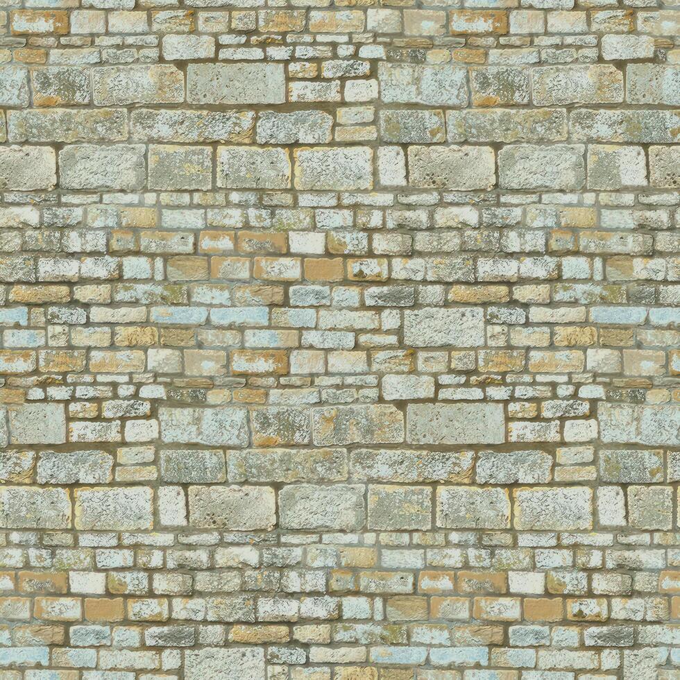 Old wall stone texture and background with rustic tiles design photo