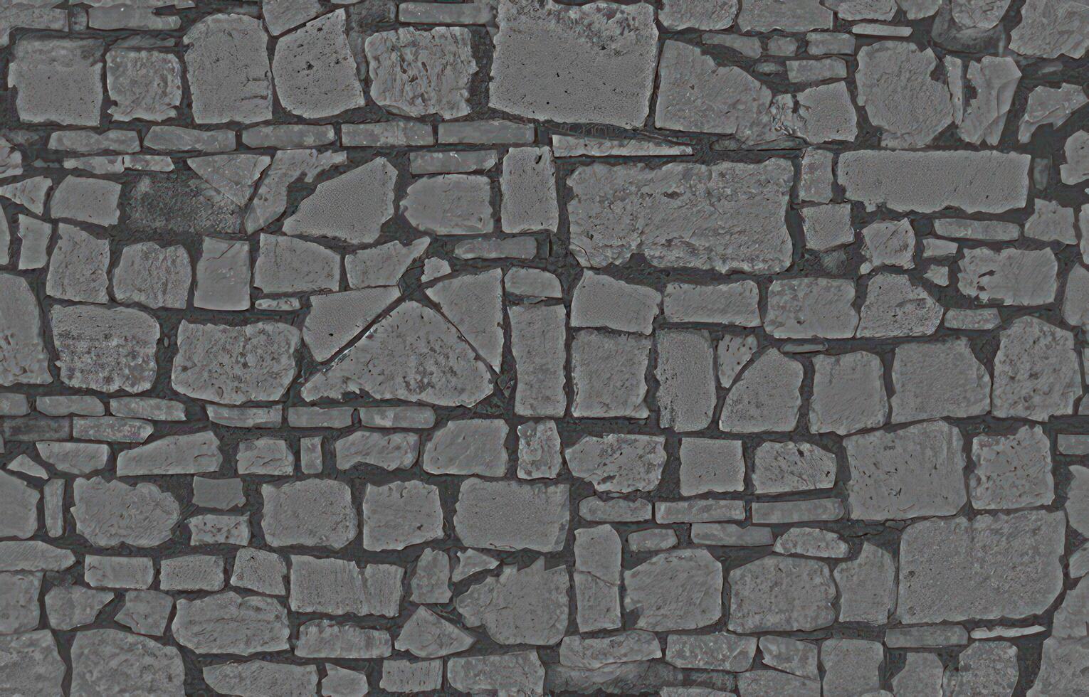 Old wall stone texture and background with rustic tiles design photo