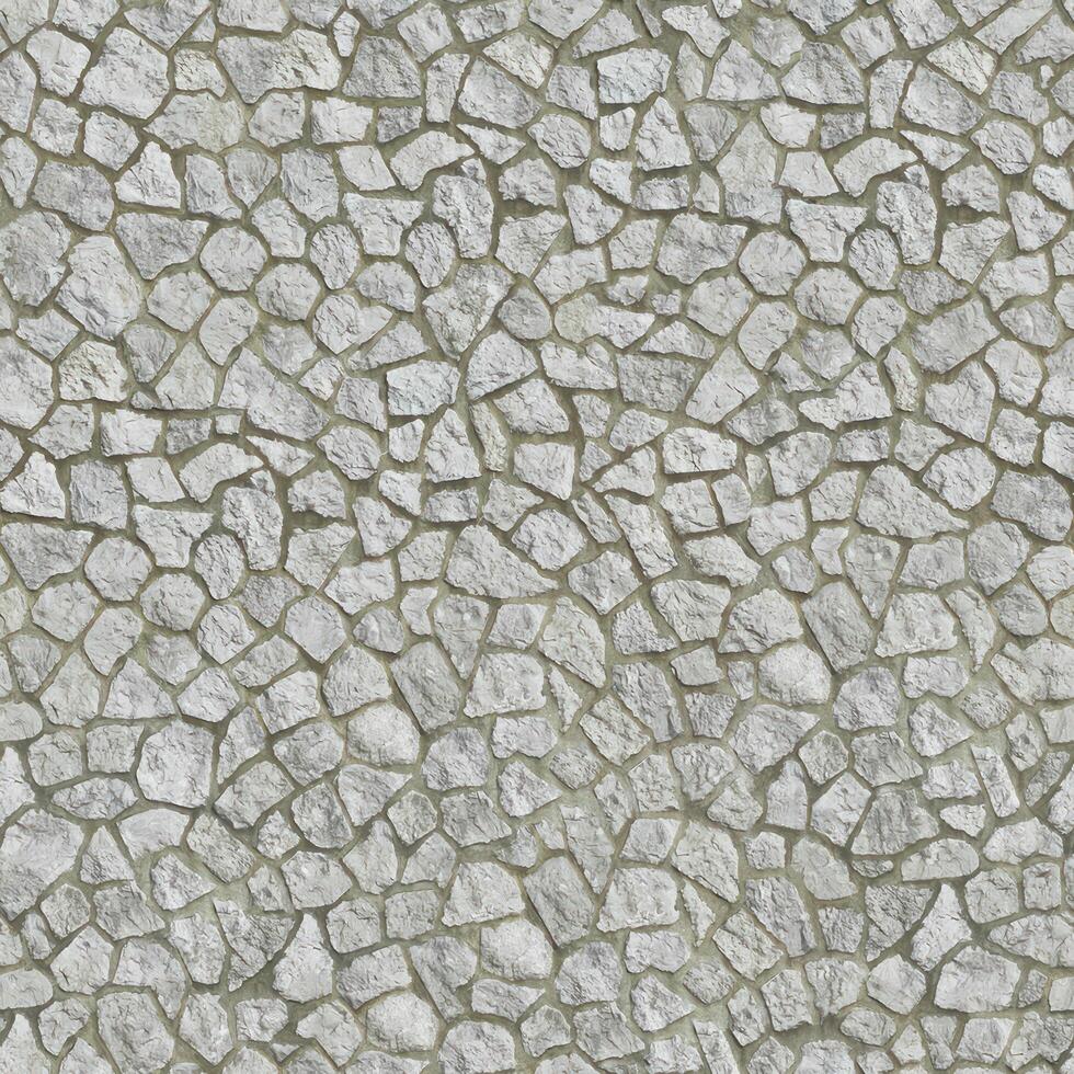 Old wall stone texture and background with rustic tiles design photo