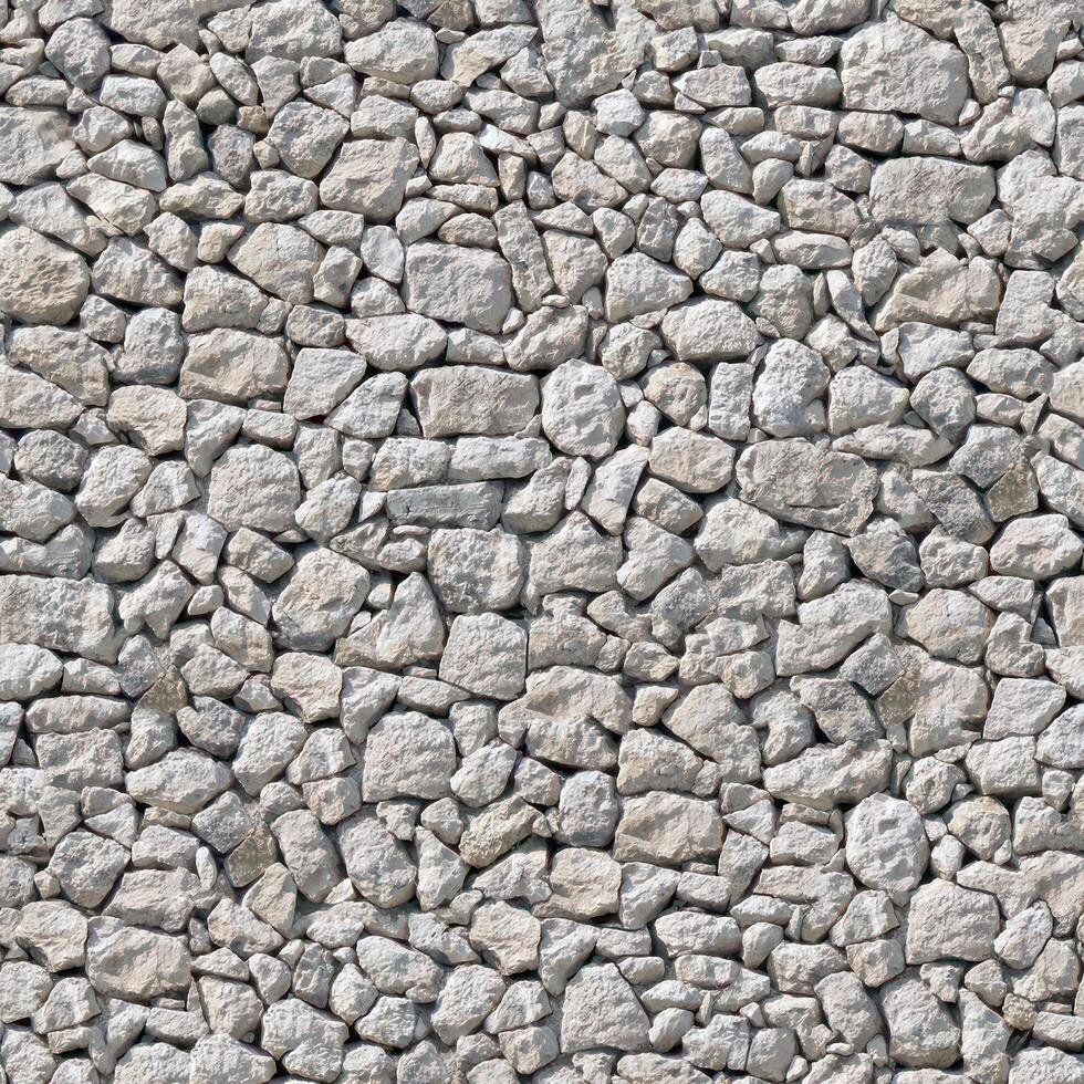 Old wall stone texture and background with rustic tiles design photo
