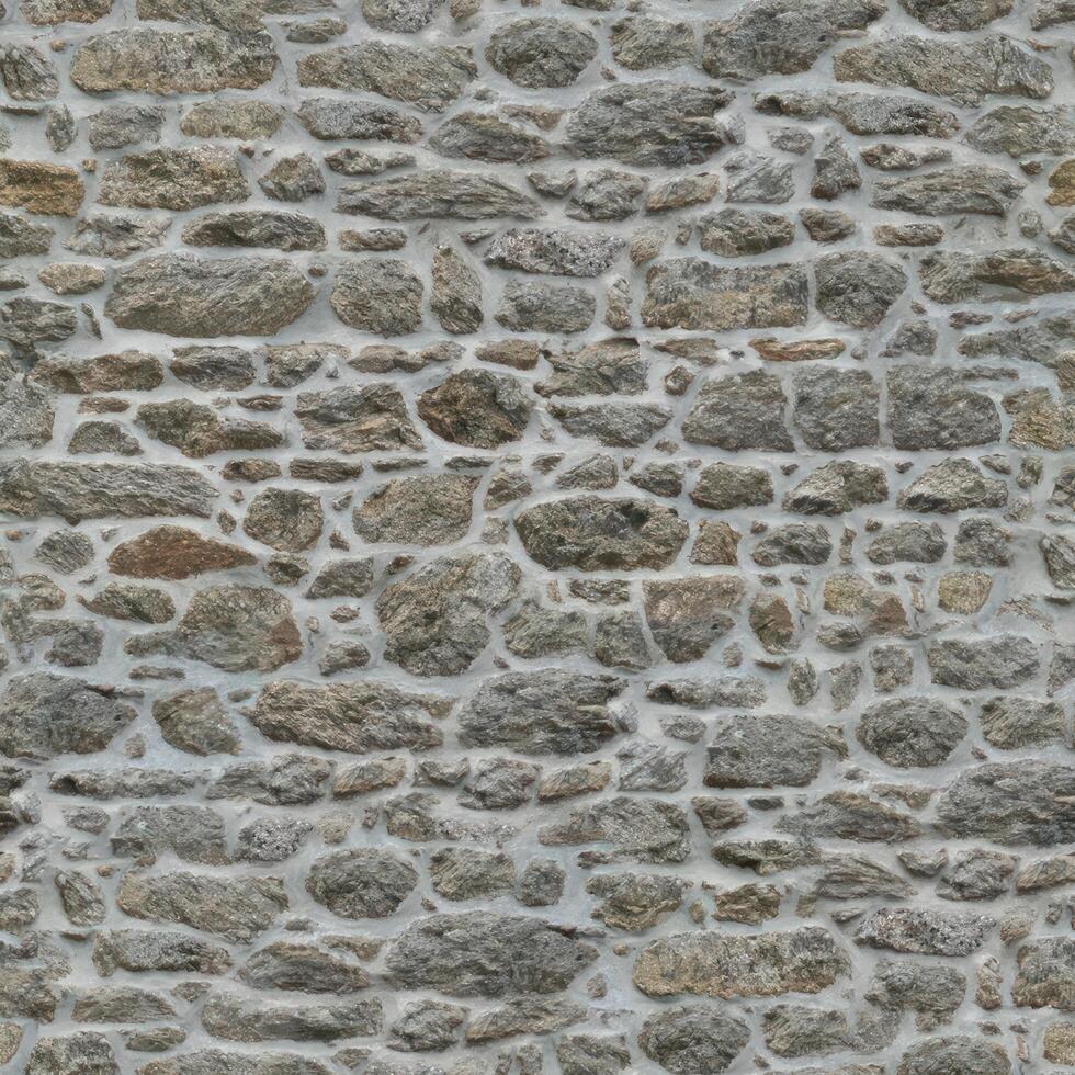 Old wall stone texture and background with rustic tiles design photo