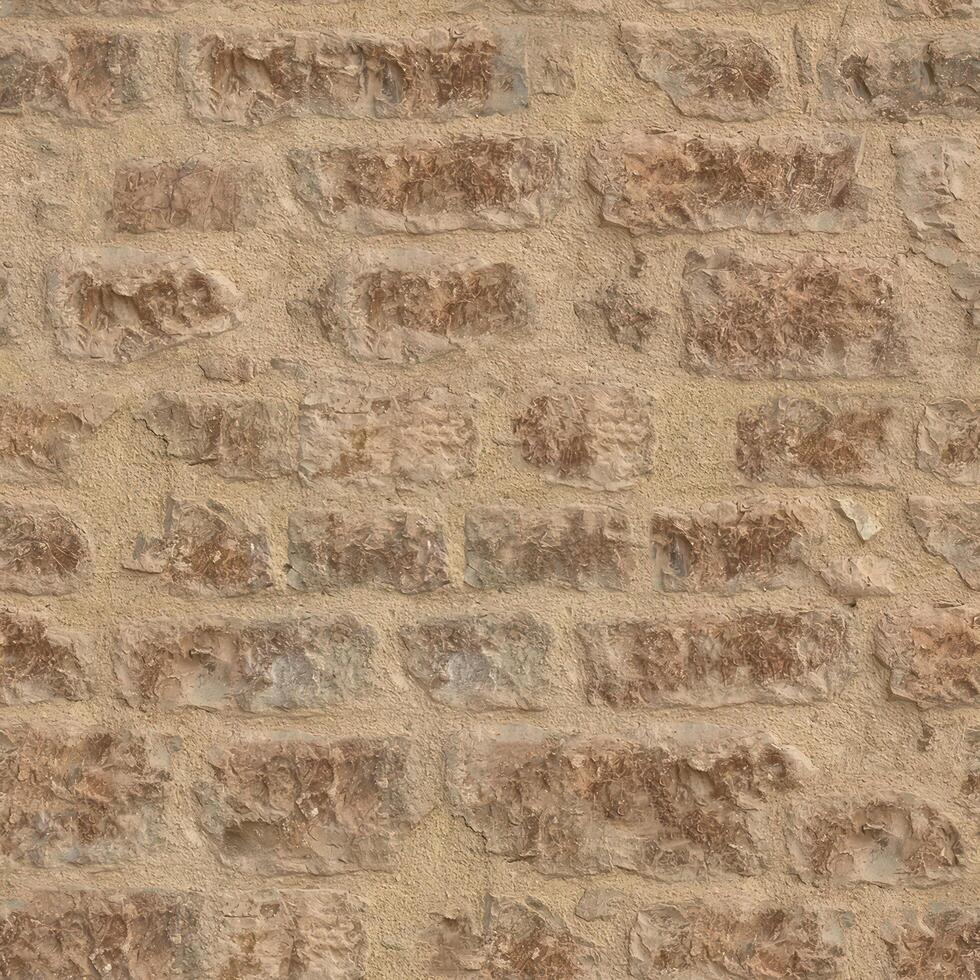 Old wall stone texture and background with rustic tiles design photo