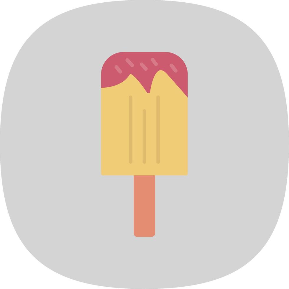 Ice Cream Flat Curve Icon vector