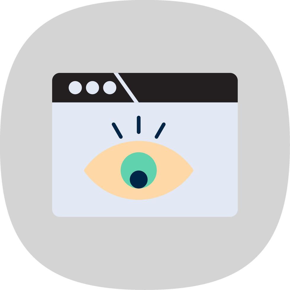 Visualization Flat Curve Icon vector