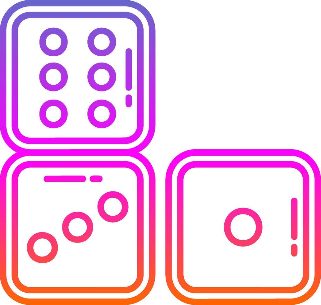 Dices Line Gradient Icon vector