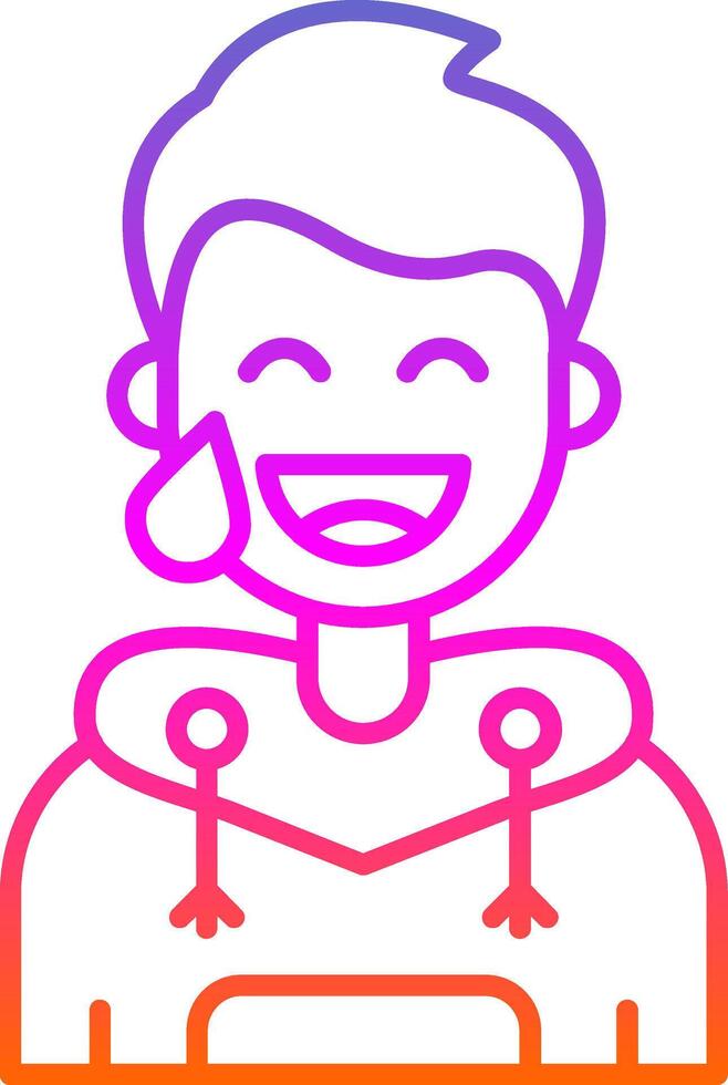 Sweat Line Gradient Icon vector