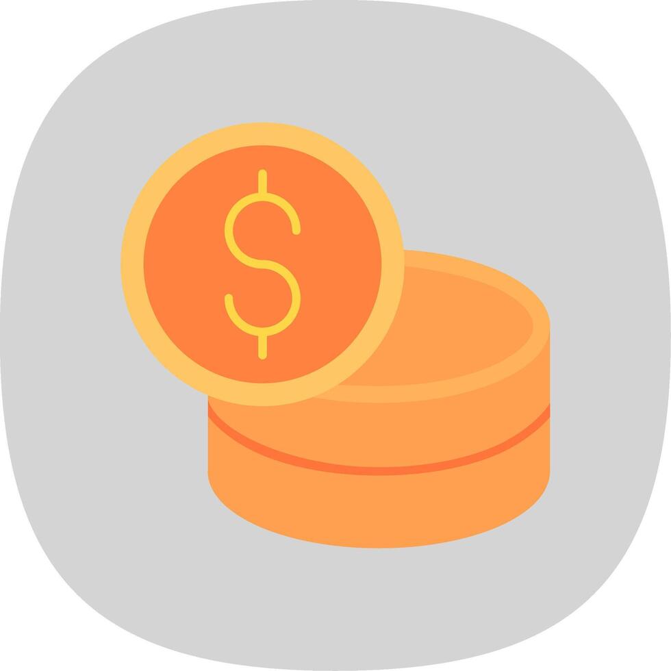 Costs Flat Curve Icon vector