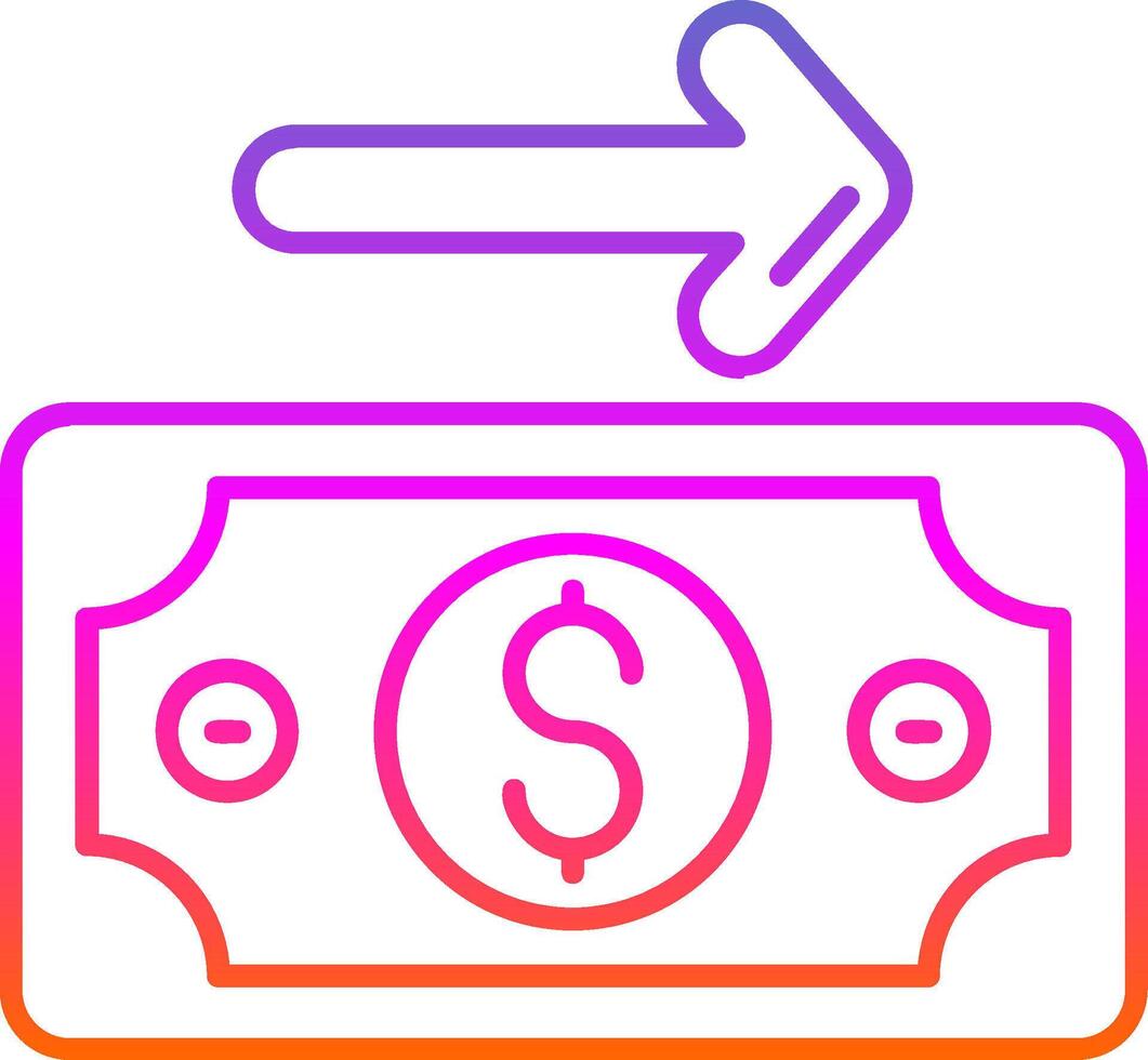 Payment Line Gradient Icon vector