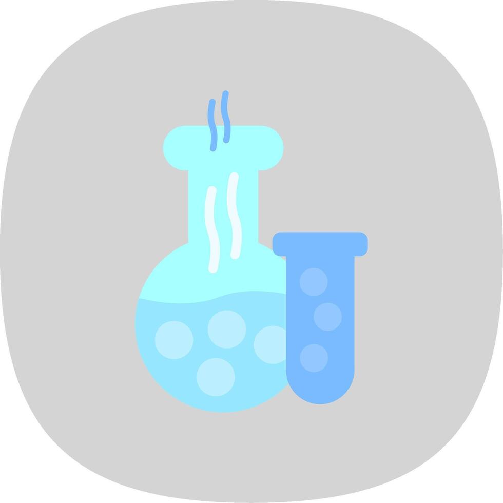 Laboratory Flat Curve Icon vector