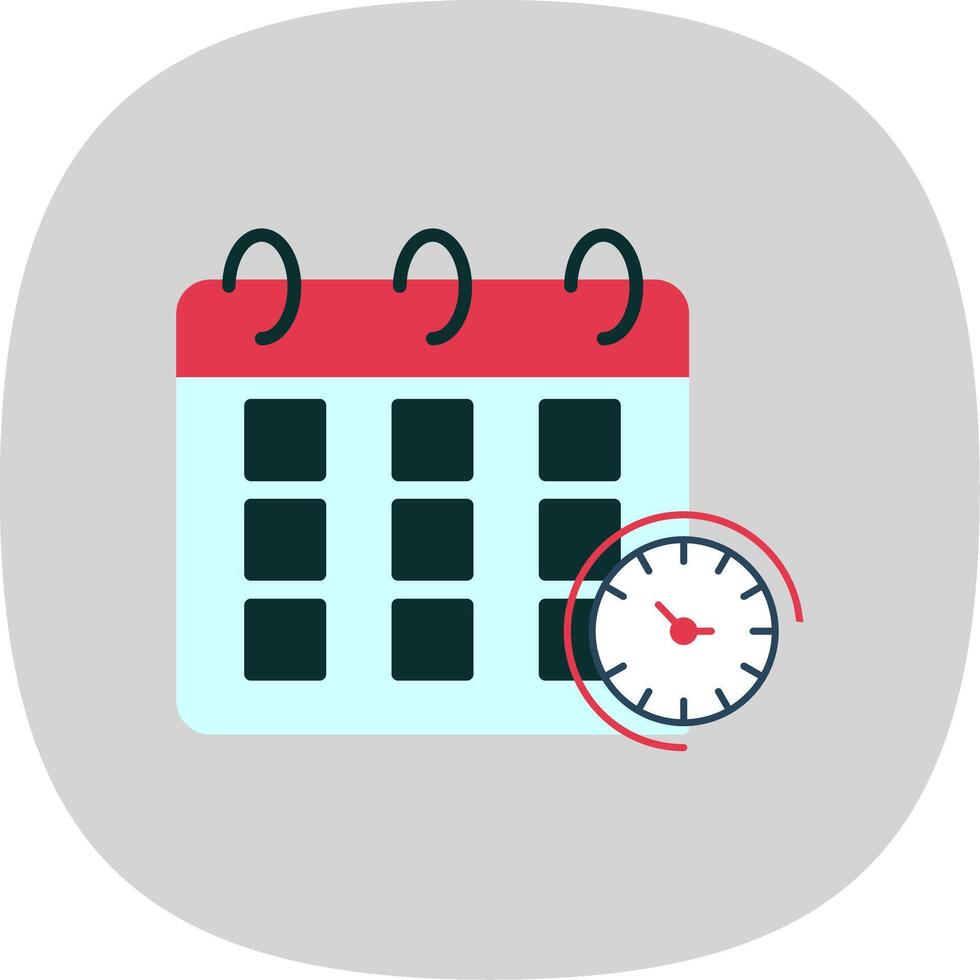 Schedule Flat Curve Icon vector