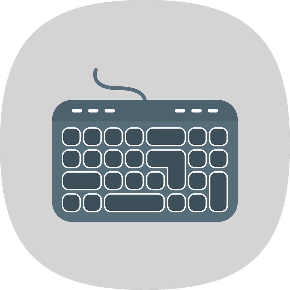 Keyboard Flat Curve Icon vector