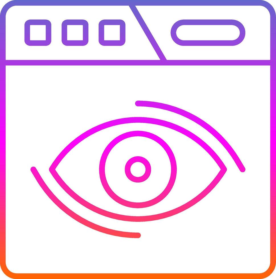 Views Line Gradient Icon vector