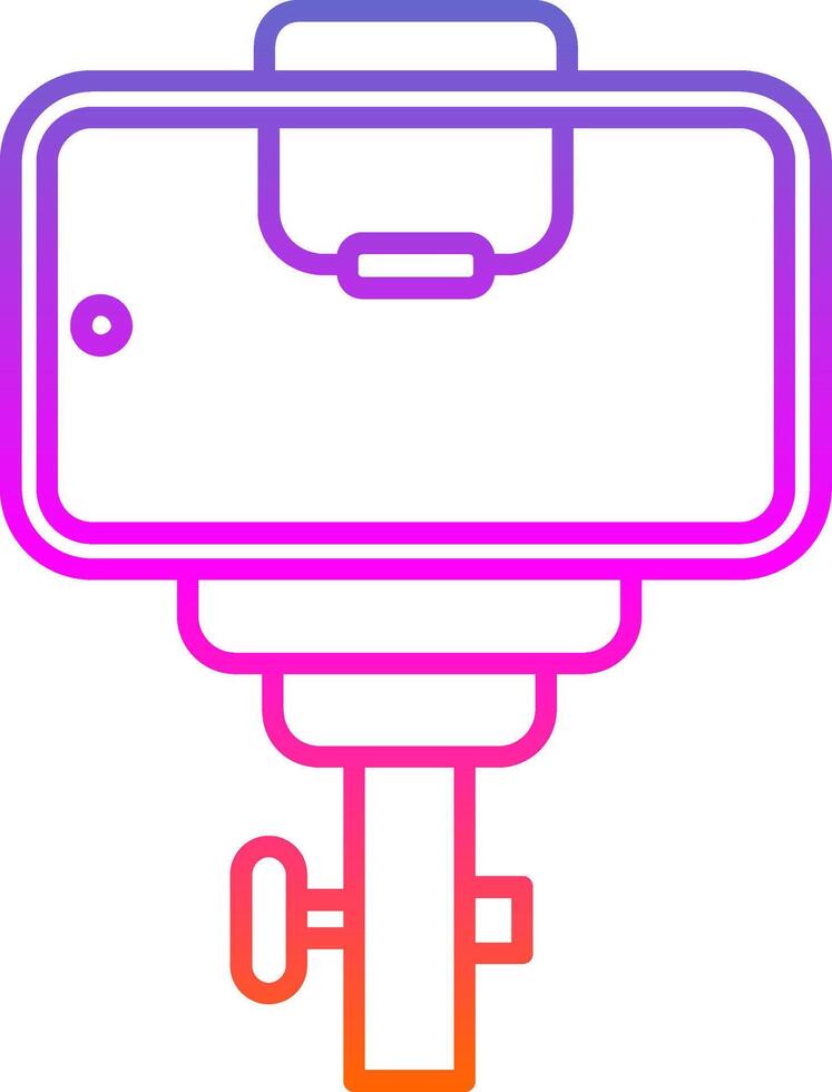 selfie línea degradado icono vector