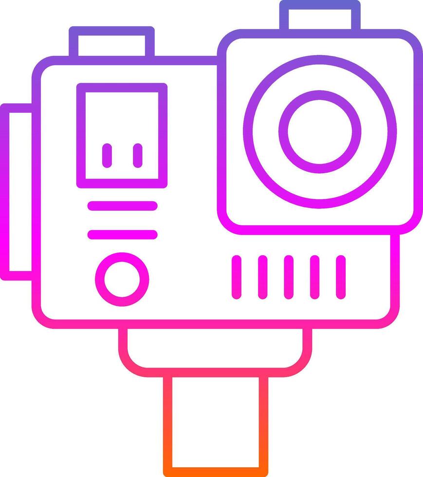 Action camera Line Gradient Icon vector