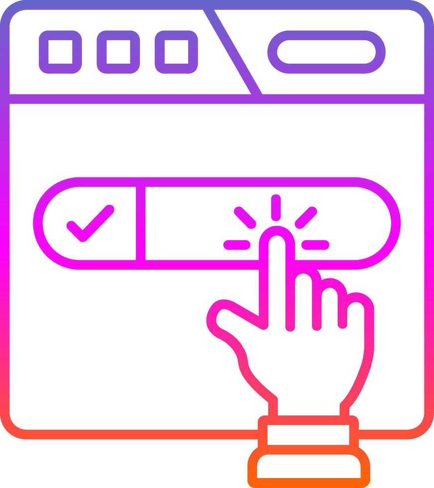 Subscribe Line Gradient Icon vector