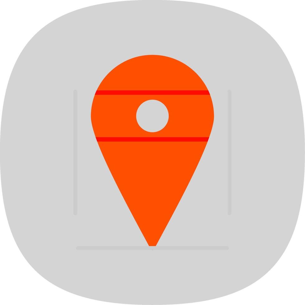 Location Flat Curve Icon vector