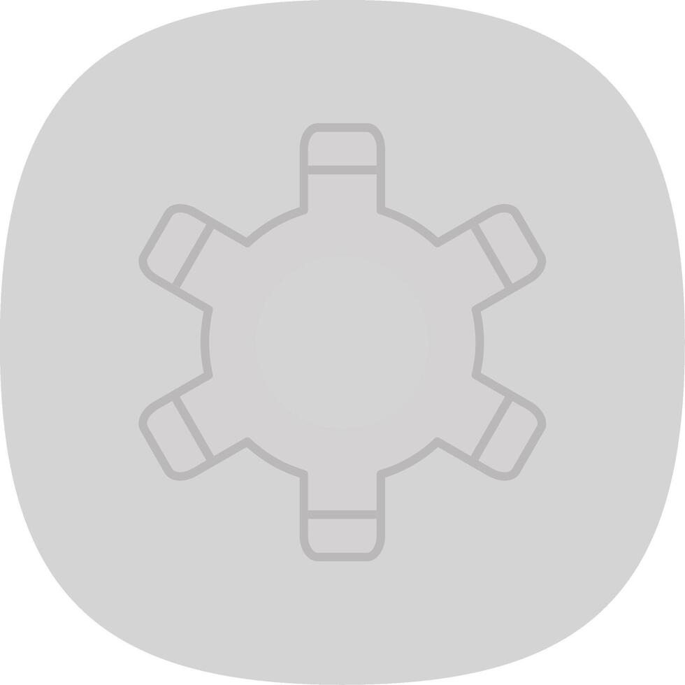 Setting Flat Curve Icon vector