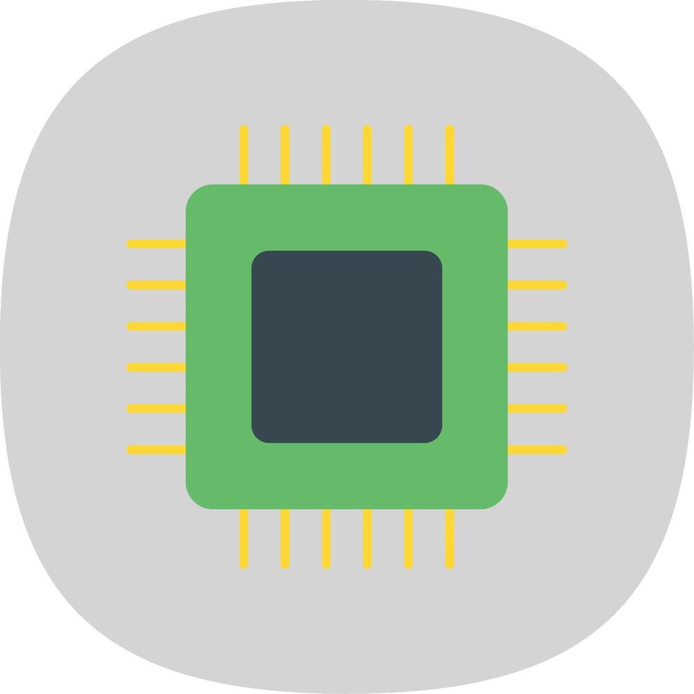 Circuit Board Flat Curve Icon vector