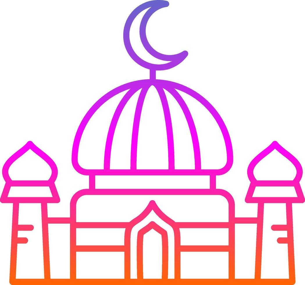 Dome Line Gradient Icon vector