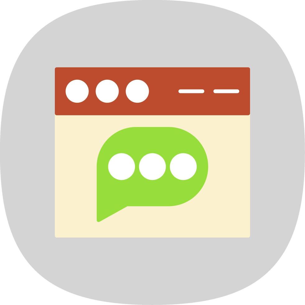 Chat Flat Curve Icon vector