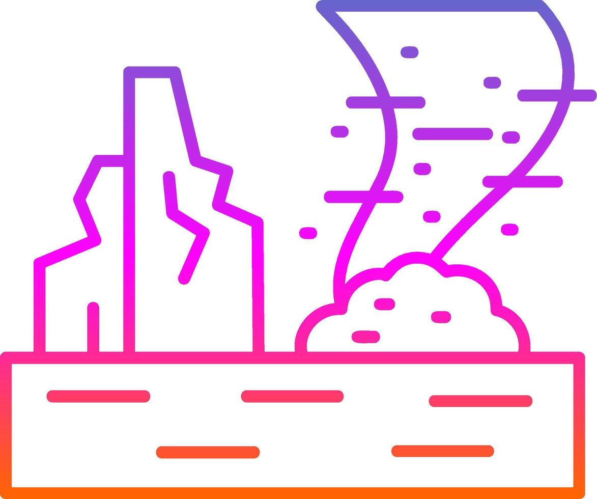 Sandstorm Line Gradient Icon vector