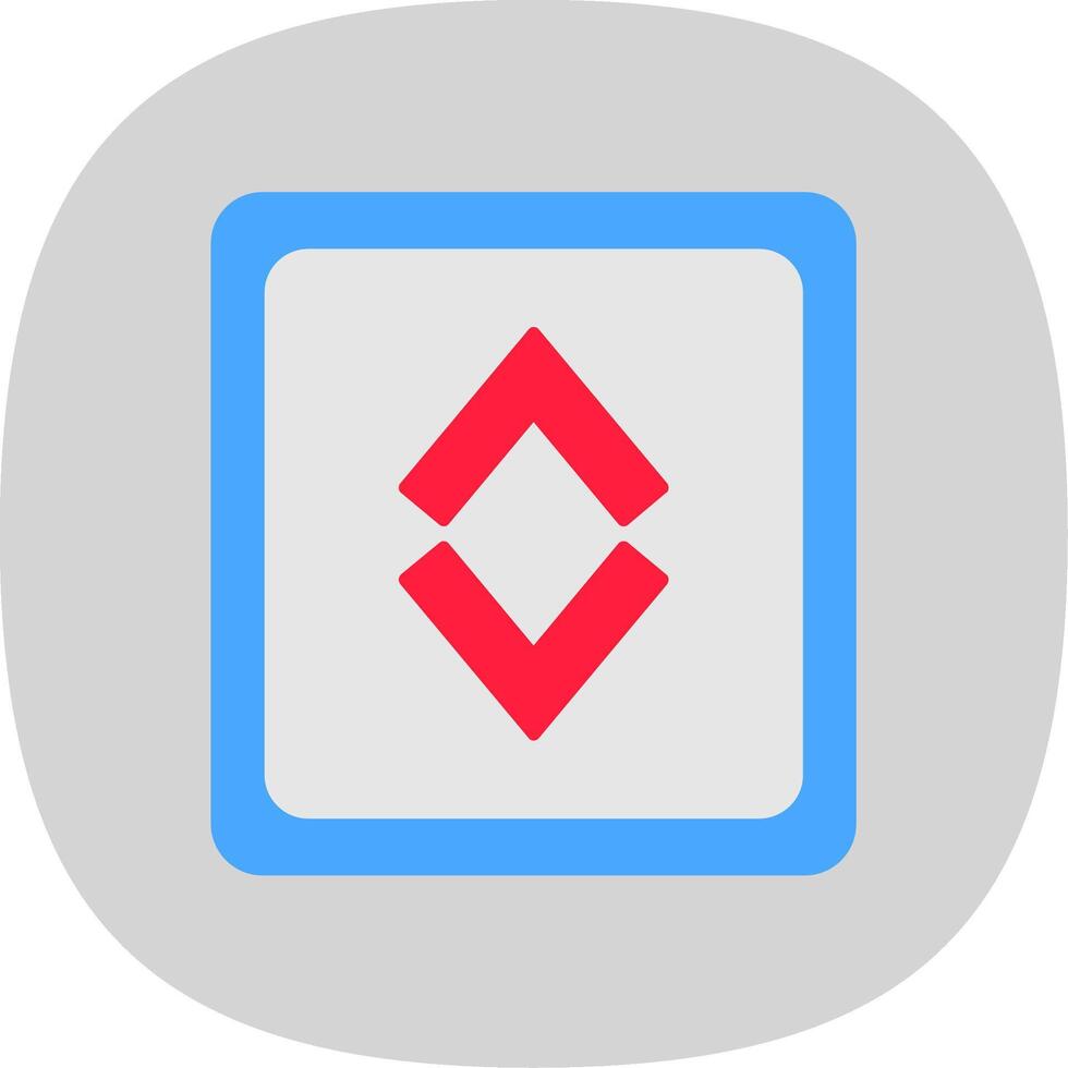 Up Down Flat Curve Icon vector