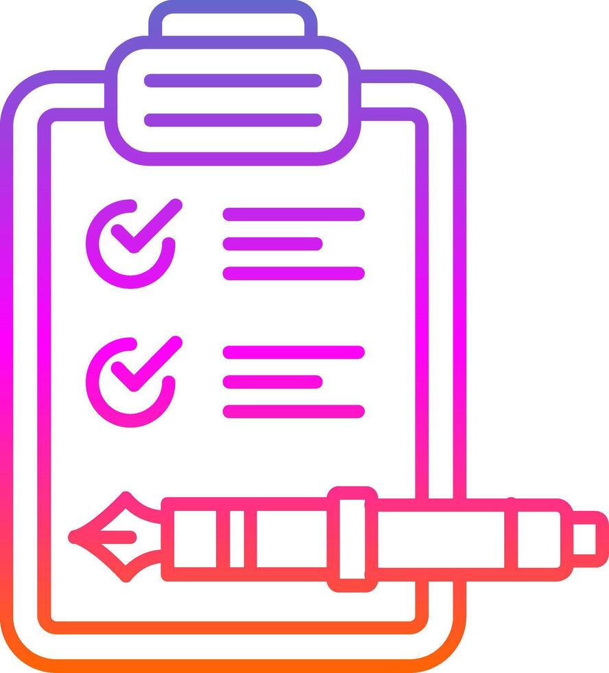 Check list Line Gradient Icon vector