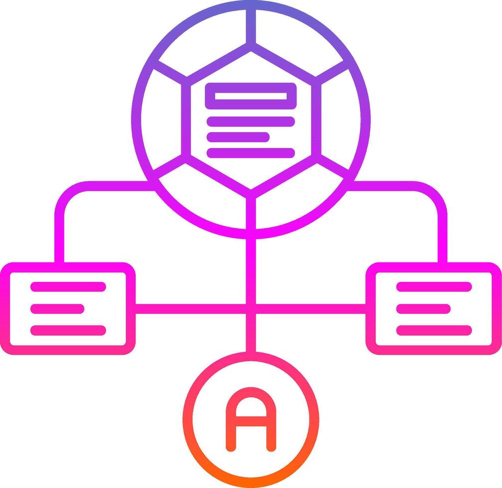 Workflow Line Gradient Icon vector