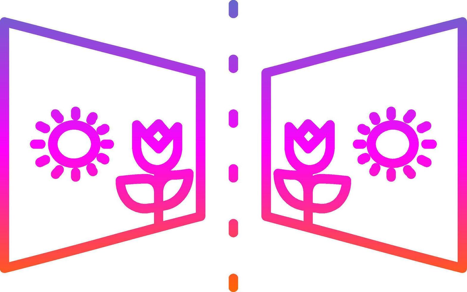 Flip Line Gradient Icon vector