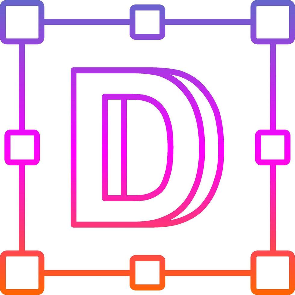 Logo Line Gradient Icon vector