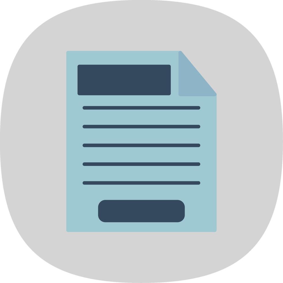 Task Flat Curve Icon vector