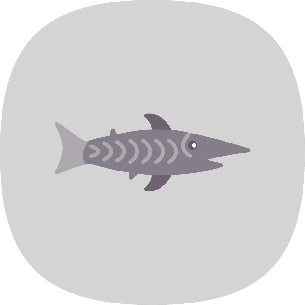 tiburón plano curva icono vector