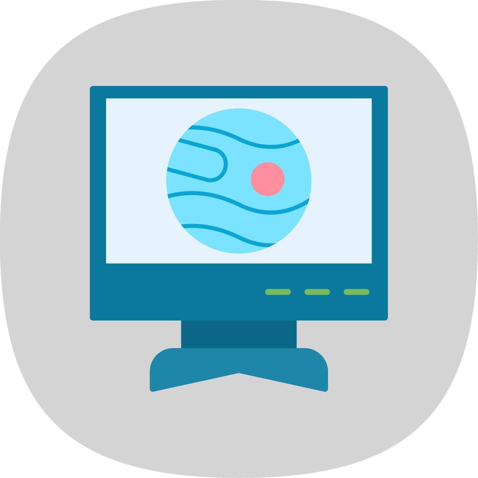 Live Stream Flat Curve Icon vector