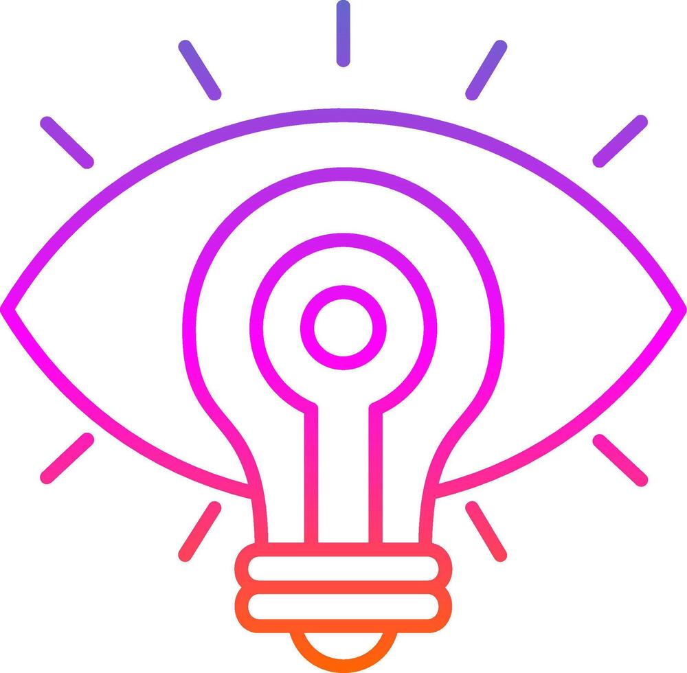 Vision Line Gradient Icon vector