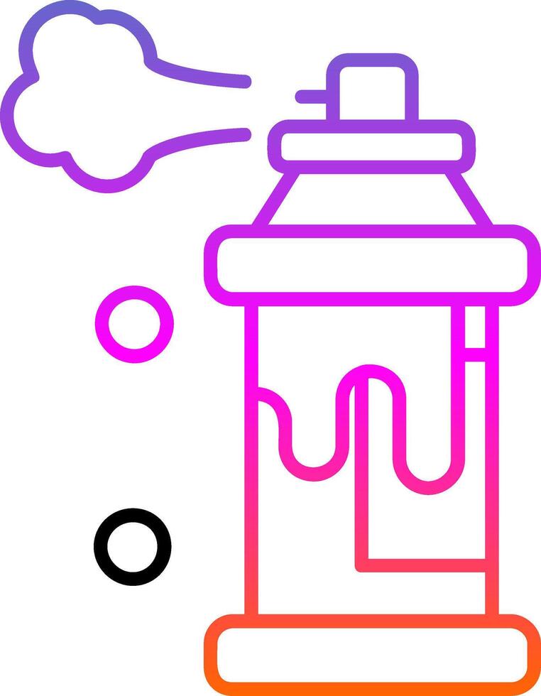 Spray Line Gradient Icon vector