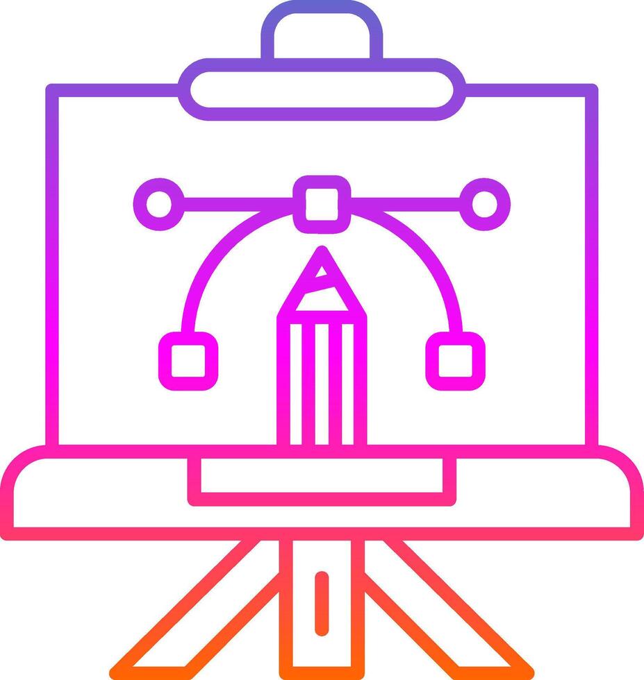 Canvas Line Gradient Icon vector
