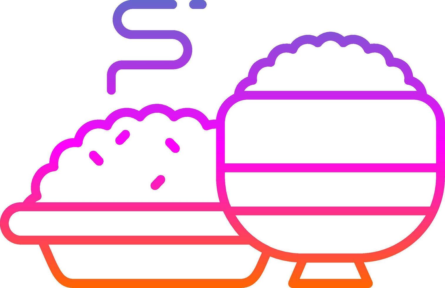 Meal Line Gradient Icon vector