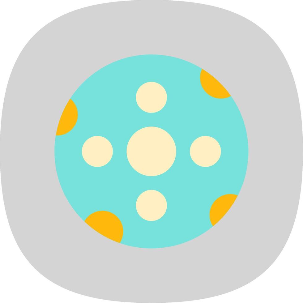 Big Moon Flat Curve Icon vector