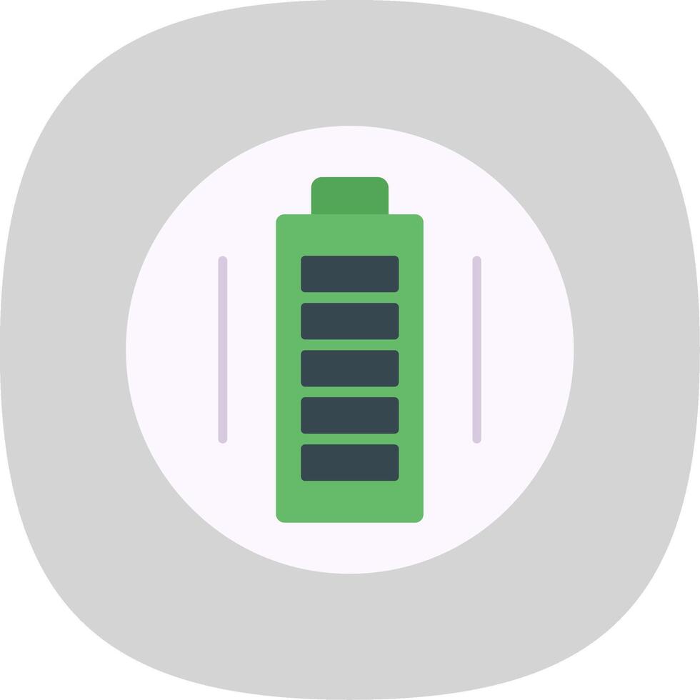 Battery Flat Curve Icon vector