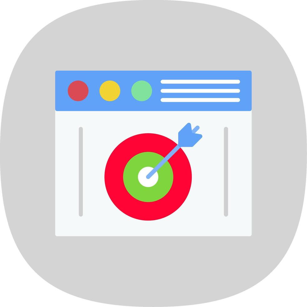 Target Flat Curve Icon vector