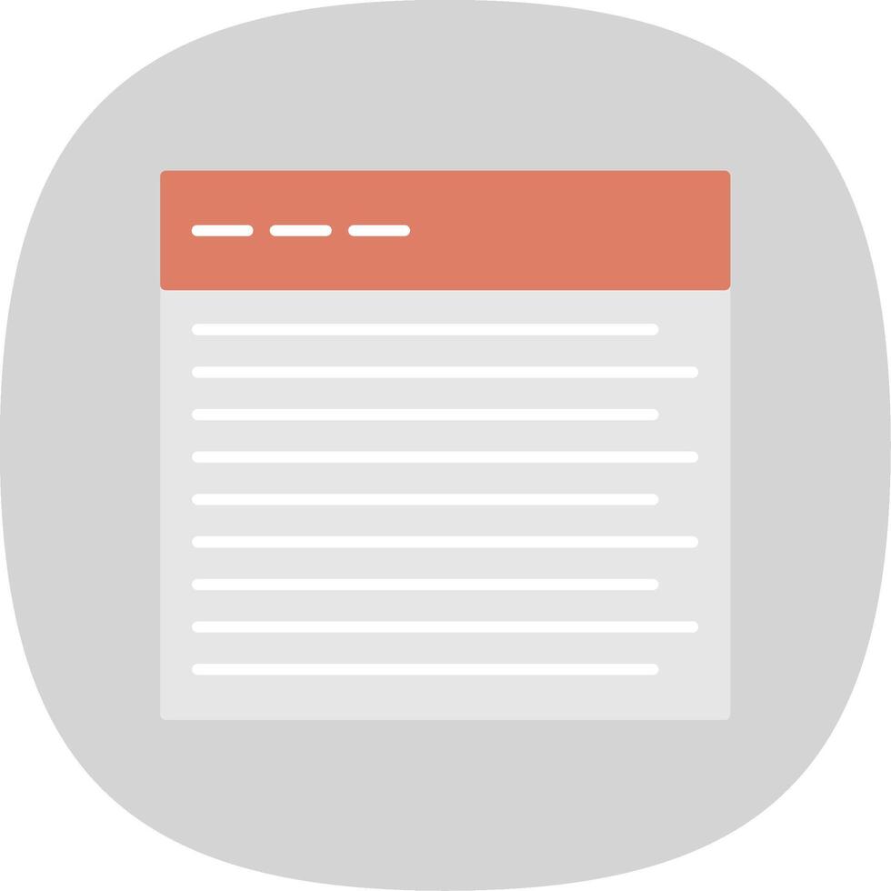 Web Flat Curve Icon vector