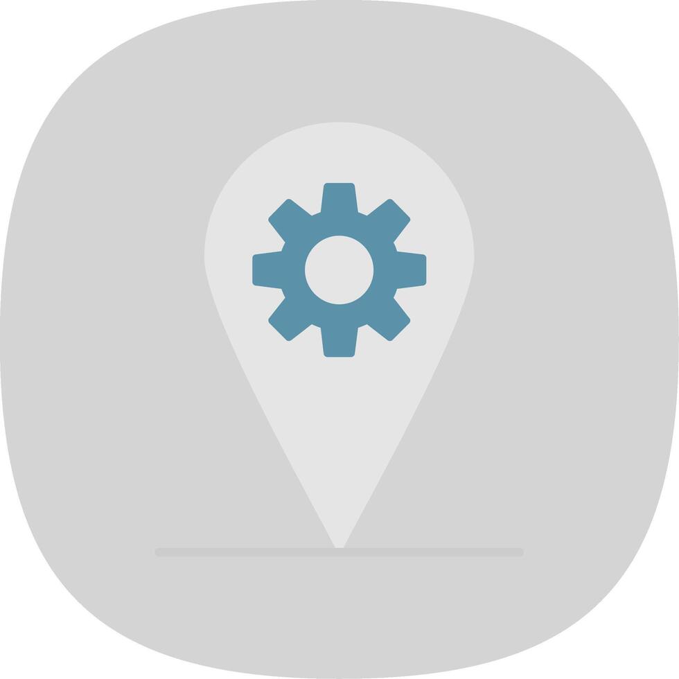 Localization Flat Curve Icon vector