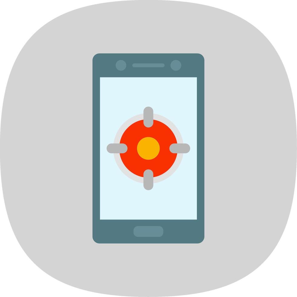 Target Flat Curve Icon vector