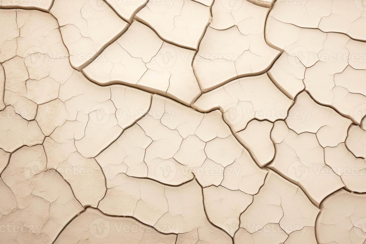 AI generated a close up of cracked dry wall photo